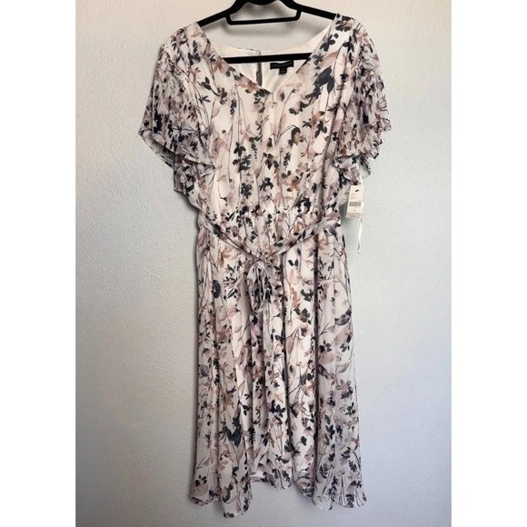 Lane Bryant Dresses & Skirts - Lane Bryant Dress Women's 16 Beige Floral Prairie Romantic Garden Party Bohemian
